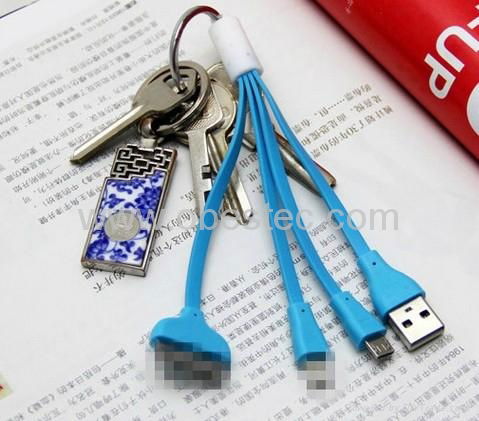 Key ring 3 in 1 lighting cable