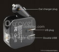 2 in 1 AC&DC USB CAR charger 2