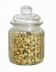 Clear glass canister