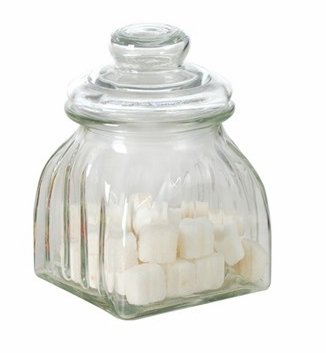 Clear glass canister for food 4