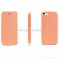 Orange peel grain case for iPhone5C w/t foldable stand and inbuilt fixed housing 1