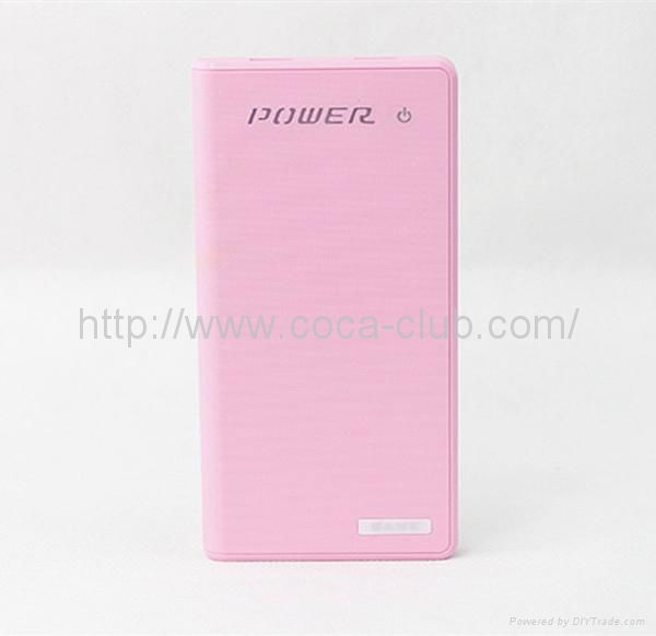 Polymer lithium battery high capacity 12000mah portable power bank multi-color