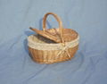 Willow basket with handle and liner 1