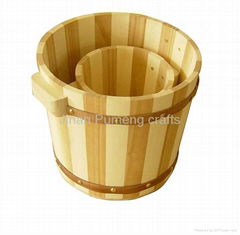 wooden flowerpot