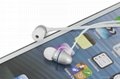 color metal earphone with mic and volume control for mp3   3