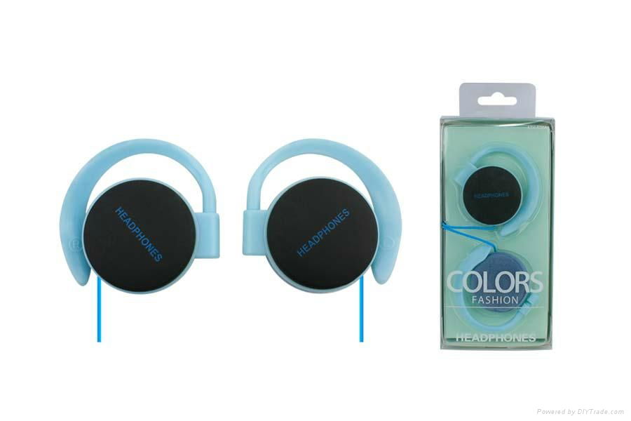High quality ear hook colorful sport earphones 5