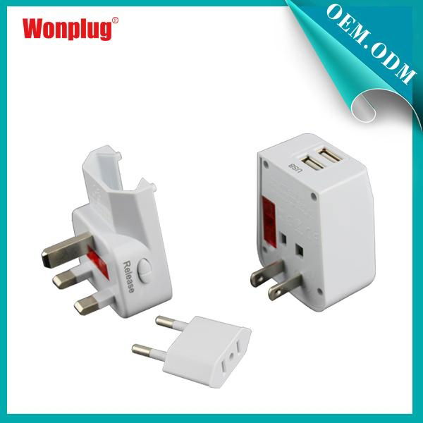 2014 newest usb travel adapter approved CE&ROHS 4