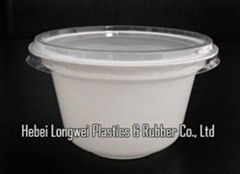 230ml white color disposable plastic ice cream yogurt cup  