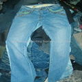 Used clothing men jeans pants in bales