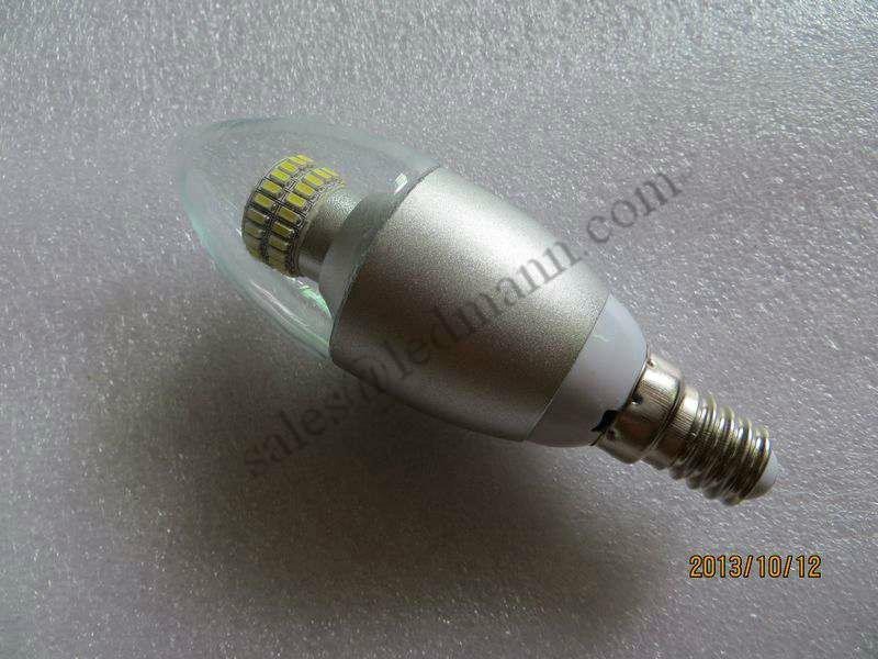 360 degree beam angle 6W Non-bent tip LED Candle Bulb