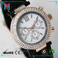 popular rose golden alloy case watch with plastic band