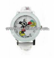 Fairy cartoon leather kid watches for funny and fashion