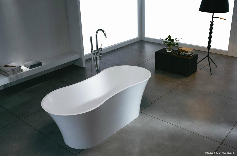 Solid surface artificial stone bathtub BS-S01