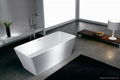 Solid surface artificial stone bathtub