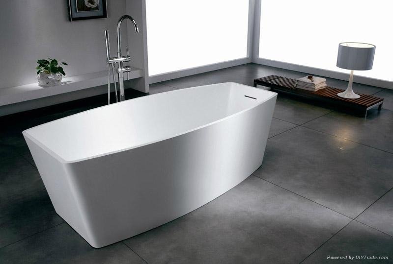 Solid surface artificial stone bathtub BS-S04