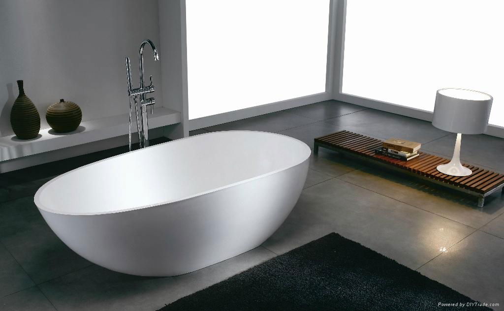 Solid surface artificial stone bathtub BSS06 bella stone (China
