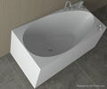 Solid surface artificial stone bathtub