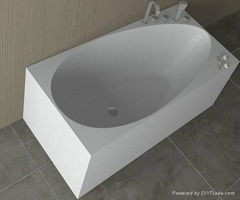 Solid surface artificial stone bathtub BS-S13