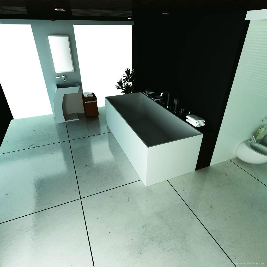 Solid surface artificial stone bathtub BS-S14