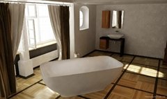  Solid surface artificial stone bathtub BS-S23