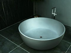 Solid surface artificial stone bathtub