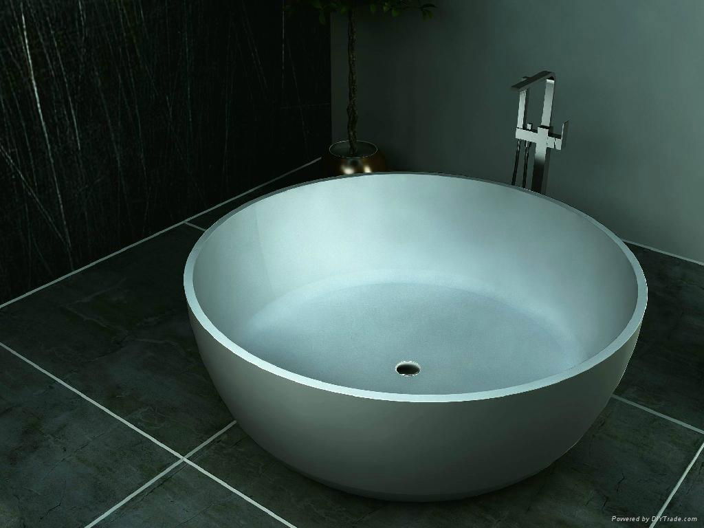 Solid surface artificial stone bathtub BS-S25