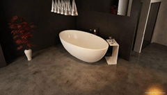 Solid surface artificial stone bathtub