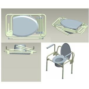 KD style folding commode（iron）