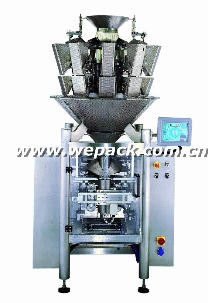 Multihead combination weigher with automatic packing machine