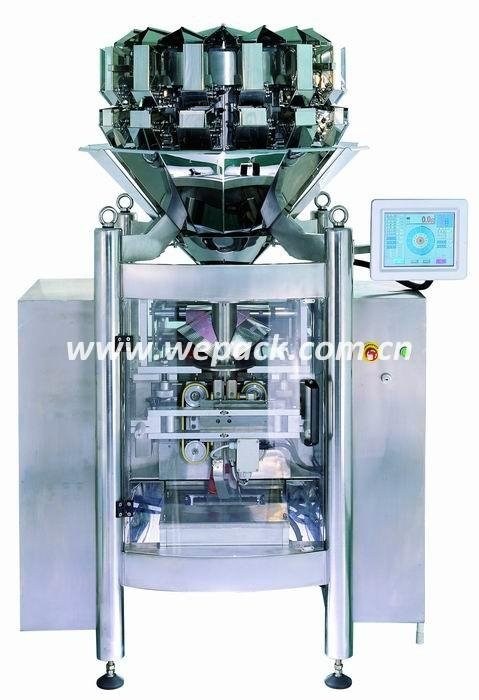 Multihead combination weigher with automatic packing machine