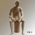 Fiberglass display clothing cheap sitting male mannequin 1