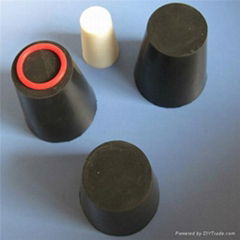 Fluorine rubber plug