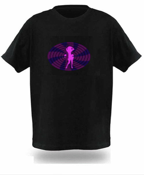 EL sound activated t-shirt   4