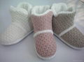 Knitted fabric with faux fur indoor boots slipper for women 36-41 1