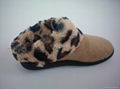 Faux suede with leopard faux fur indoor slipper for women 36-41 3