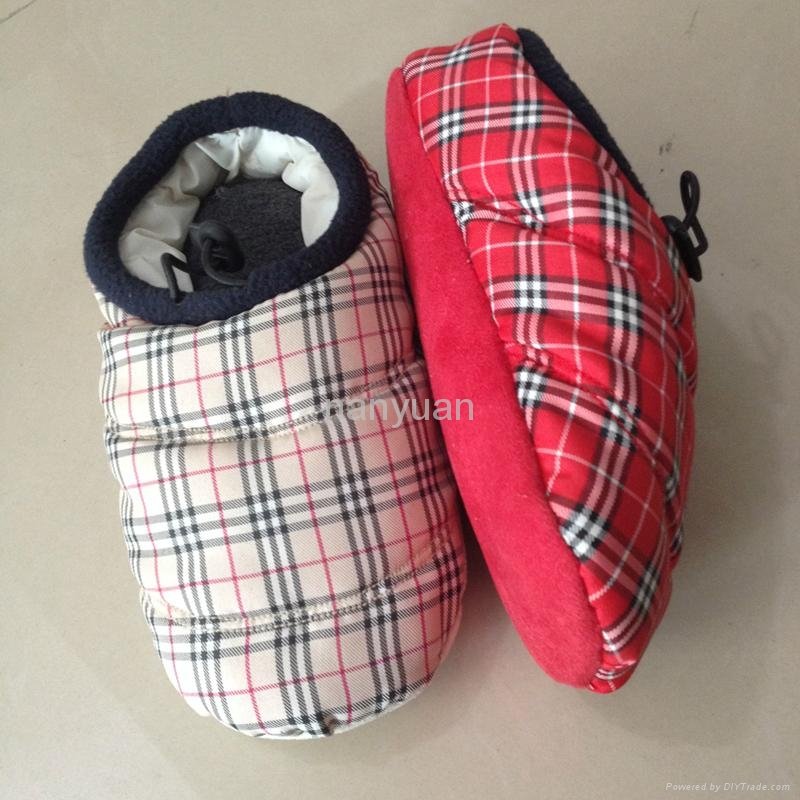 Plaid polyester fabric with filling women indoor slipper for women36-41 2