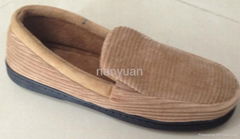 Corduroy with coral fleece men slipper 41-46