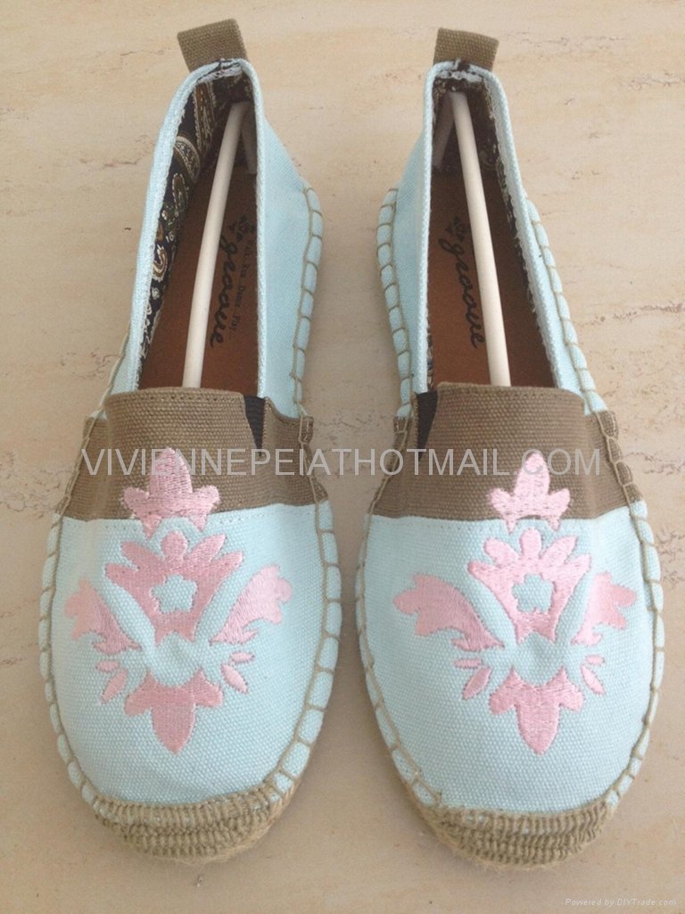 Canvas embroidery espadrilles slipper for women 36-41 3