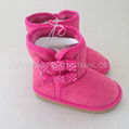 Faux suede with faux fur children boot 1