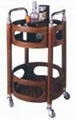 wooden liquor trolley