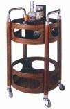 wooden liquor trolley