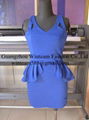 2014 lady sleeveless peplum fitted dress