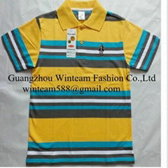 2014 kids clothing wholesale stripe kid's polo shirt with short sleeve on sale 