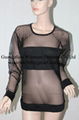 French Terry Combo Summer Latest Ladies Black Mesh Tops on sales for lady  1