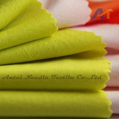 Spandex eyelet mesh fabric with breathable coating for garments
