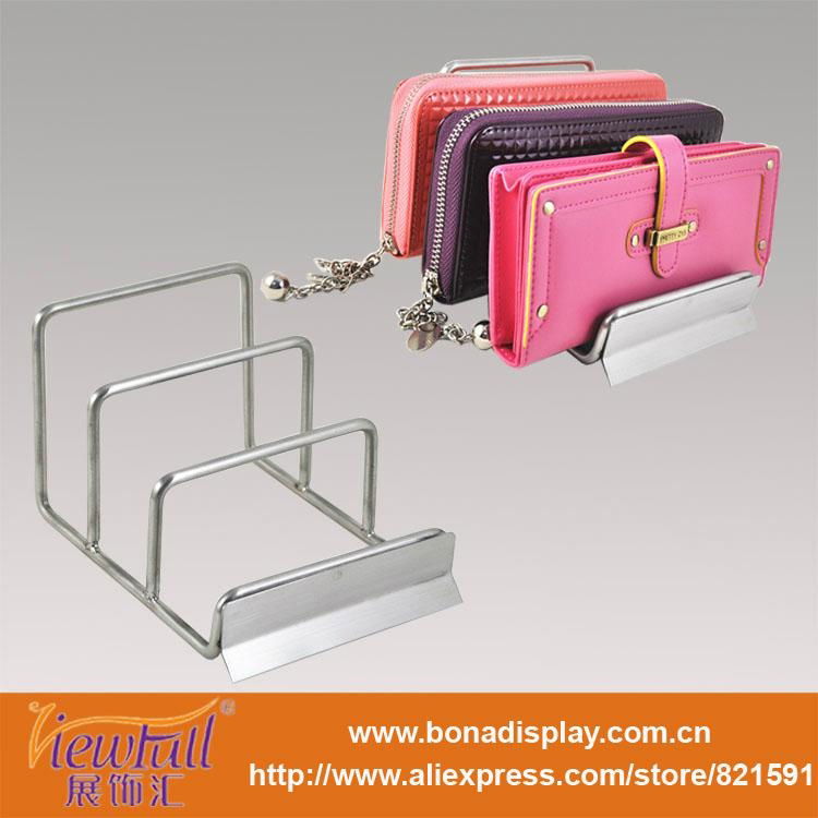 Factory manufacturer stainless steel multi-layers wallet display shelf