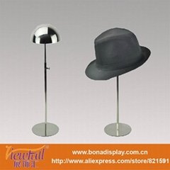Stainless steel tabletop hat display stand