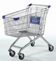 Chrome Metal Supermarket Shopping Trolley Cart