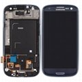 White LCD Screen and Digitizer with Front Housing for Samsung I9300 Mobile Phone