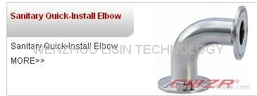 sanitary quick install elbow 2